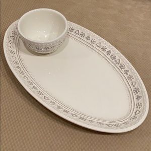 Beautiful Christmas plate and bowl from Hallmark